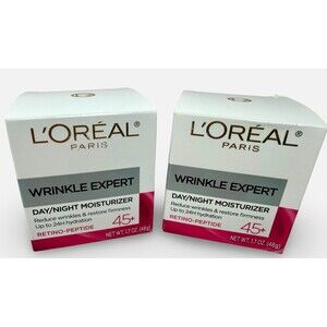 2 PACK L'Oreal Paris Wrinkle Expert 45+ Anti-Aging Face Retino Moisturizer 1.7oz